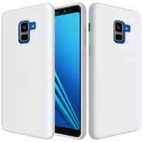 Szilikon tok Liquid Samsung Galaxy A8 Plus (2018) - fehér