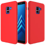 Szilikon tok Liquid Samsung Galaxy A8 Plus (2018) - piros
