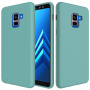 Szilikon tok Liquid Samsung Galaxy A8 Plus (2018) - türkizkék
