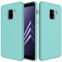 Szilikon tok Liquid Samsung Galaxy A8 (2018) - türkizkék