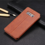 Azns bőr flip cover tok Samsung Galaxy Note 8 - barna