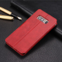 Azns bőr flip cover tok Samsung Galaxy Note 8 - piros