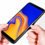 Nxe műanyag tok - csíkok - Samsung Galaxy J6 Plus - piros