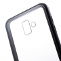 Tok mágneses kerettel és edzett üveggel Samsung Galaxy J6 Plus - fekete