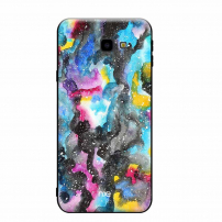 Nxe műanyag tok - sötét absztrakt - Samsung Galaxy J4 Plus - színes