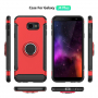 Tok csiszolt textúrával és tartóval Samsung Galaxy J4 Plus - piros