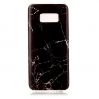 Műanyag tok - márvány - Samsung Galaxy S8 - fekete