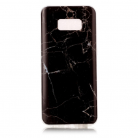 Műanyag tok - márvány - Samsung Galaxy S8 Plus - fekete