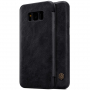 Nillkin Qin bőr flip cover tok Samsung Galaxy S8 - fekete