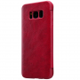 Nillkin Qin bőr flip cover tok Samsung Galaxy S8 - piros