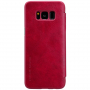 Nillkin Qin bőr flip cover tok Samsung Galaxy S8 Plus - piros