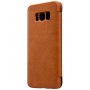 Nillkin Qin bőr flip cover tok Samsung Galaxy S8 Plus - barna