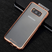 Goospery transzparens tok kerettel Samsung Galaxy S8 Plus - rózsaszín-arany