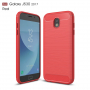 Műanyag tok csiszolt textúrával Samsung Galaxy J5 (2017) - piros