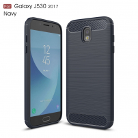 Műanyag tok csiszolt textúrával Samsung Galaxy J5 (2017) - sötétkék