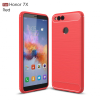 Tartós tok csiszolt textúrával Honor 7X - piros