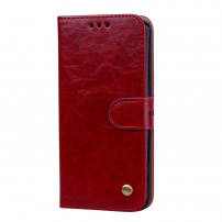 Enkay bőr flip cover tok Honor 7S - piros