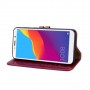 Enkay bőr flip cover tok Honor 7S - piros