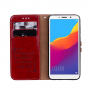 Enkay bőr flip cover tok Honor 7S - piros