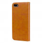 Enkay bőr flip cover tok Honor 7S - barna