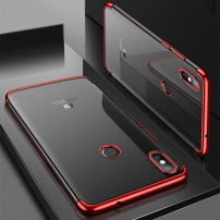 Cafele műanyag tok átlátszó kerettel Xiaomi Mi 8 - piros