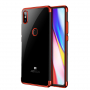 Cafele műanyag tok átlátszó kerettel Xiaomi Mi 8 - piros
