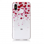Műanyag tok - szív és virágok - Xiaomi Mi 8 - transzparens