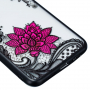 Műanyag tok - kis virág csipkével - Xiaomi Mi 8 - fekete