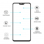 Enkay edzett 3D üveg Xiaomi Mi 8 Lite - fekete