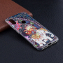 Puha védő tok - virágok és elefánt - Xiaomi Redmi Note 6 - színes