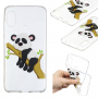 Puha védő tok - panda egy fán - Xiaomi Redmi Note 6 - transzparens