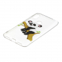 Puha védő tok - panda egy fán - Xiaomi Redmi Note 6 - transzparens