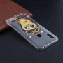 Puha védő tok - bagoly levéllel - Xiaomi Redmi Note 6 - transzparens