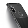 Ipaky puha védő tok karbon szál textúrával Xiaomi Redmi Note 6 - fekete