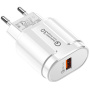 Gyorstöltő adapter 18W QC 3.0 vezeték nélküli állványokhoz - fehér