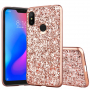Csillámló tok Xiaomi Redmi Note 6 - rózsaszín-arany