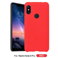 Puha gumírozott védő tok Xiaomi Redmi Note 6 - piros
