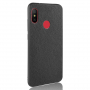 Műanyag védő tok műbőrrel Xiaomi Mi A2 Lite - fekete