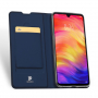 Dux Ducis bőr tok kártyatároló rekesszel Xiaomi Redmi Note 7 - kék
