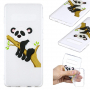 Műanyag tok - panda és bambusz - Samsung Galaxy S10 Plus - transzparens