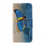 Flip cover tok - lepke - Samsung Galaxy S10 Plus - kék