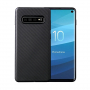 Műanyag tok karbon szál textúrával Samsung Galaxy S10 Plus - fekete