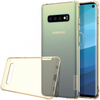 Nillkin transzparens tok puha műanyagból Samsung Galaxy S10 - arany