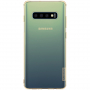 Nillkin transzparens tok puha műanyagból Samsung Galaxy S10 - arany