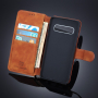DG.Ming bőr flip cover tok Samsung Galaxy S10 Plus - barna