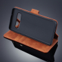 DG.Ming bőr flip cover tok Samsung Galaxy S10 Plus - barna