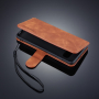 DG.Ming bőr flip cover tok Samsung Galaxy S10 Plus - barna