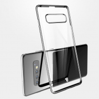 X-Level átlátszó műanyag tok kerettel Samsung Galaxy S10 - fekete