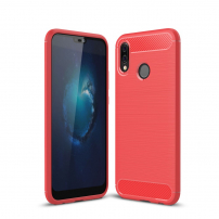 Műanyag tok csiszolt textúrával Huawei P20 Lite - piros
