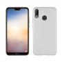 Műanyag tok karbon textúrával Huawei P20 Lite - ezüst